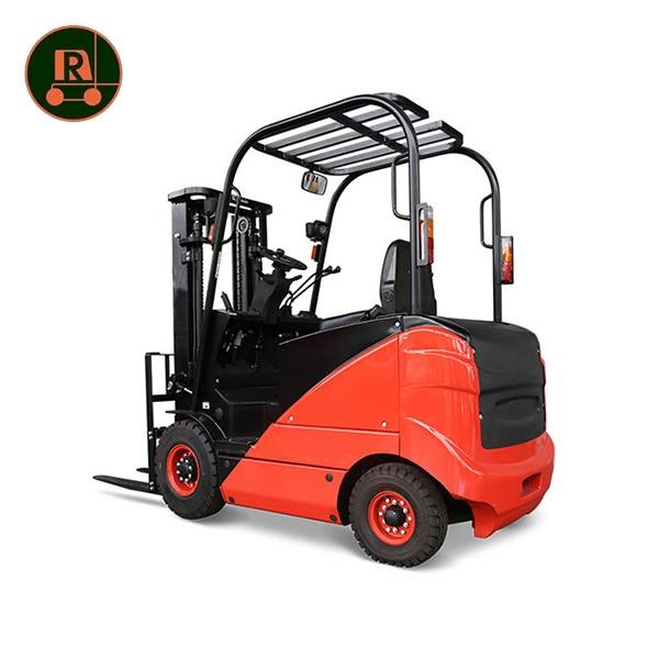 Fork Lifter four wheel electric forklift 2ton with 2-stage wide view mast