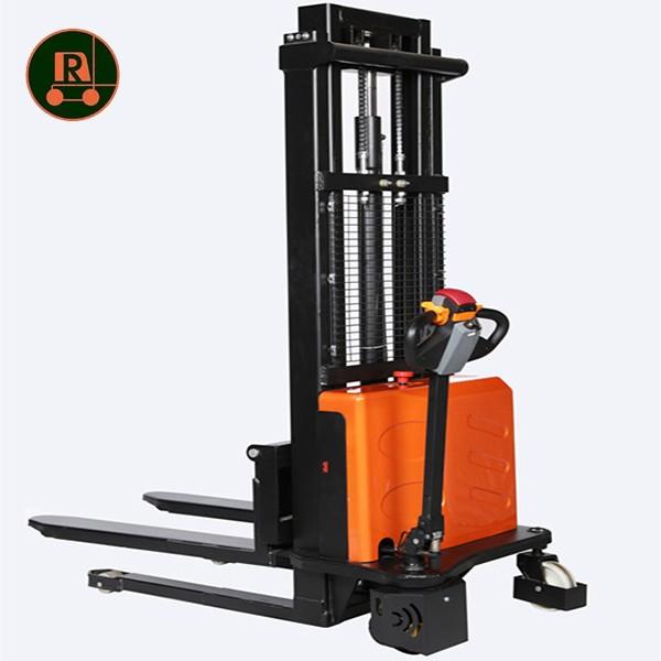1 Ton Semi Electric Pallet Stacker 3m Lifting Height With Strong Fixed Forks