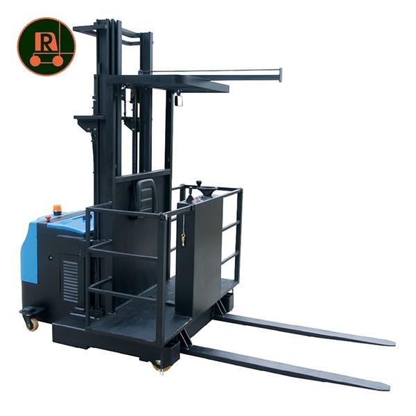 Medium Position Electric Order Picker 24V Battery Reach Truck Forklift with Ce ISO